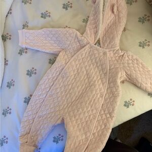 Nordstrom Quilted Pink Baby Bunting Suit